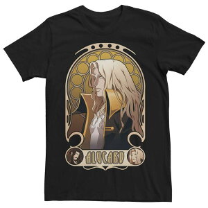 �A�j���L�����N�^�[ �����Y �g�b�v�X T�V���c Licensed Character Men's Netflix Castlevanialucard Portraitee Black �u���b�N