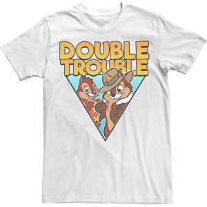 �f�B�Y�j�[ �����Y �g�b�v�X T�V���c Disney's Chip 'N Dale Double Trouble Men's Tee White �z���C�g