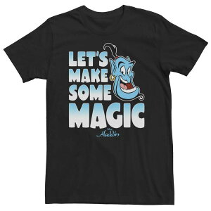 �f�B�Y�j�[ �����Y �g�b�v�X T�V���c �g�[�� Big & Tall Disney Aladdin Genie Let's Make Some Magic Gradientextee Black �u���b�N