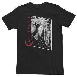 �A�j���L�����N�^�[ �����Y �g�b�v�X T�V���c �g�[�� Licensed Character Big & Tall Netflix Castlevanialucard Portrait Panel Tee Black �u���b�N