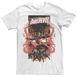 �A�j���L�����N�^�[ �����Y �g�b�v�X T�V���c Licensed Character Men's Marvel's Daredevil Redragons Comicover Tee White �z���C�g
