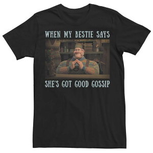 �f�B�Y�j�[ �����Y �g�b�v�X T�V���c Disney's Frozen Oaken Men's When My Bestie Sayshe's Got Gossip Tee Black �u���b�N