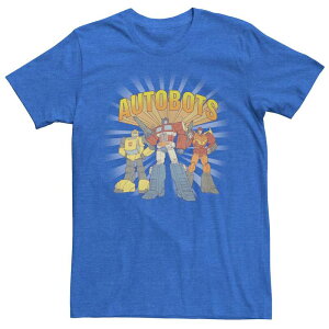 �A�j���L�����N�^�[ �����Y �g�b�v�X T�V���c Licensed Character Men's Transformers Autobotrio Retro Groupshotee Royal Heather �w�U�[