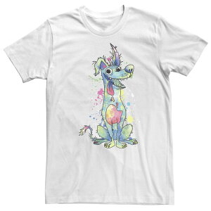 �f�B�Y�j�[ �s�N�T�[ �����Y �g�b�v�X T�V���c �g�[�� Big & Tall Disney / Pixar Coco Dante Smiling Watercolor Splatter Tee White �z���C�g