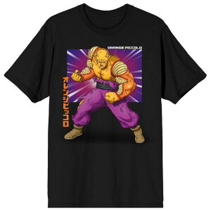 �A�j���L�����N�^�[ �����Y �g�b�v�X T�V���c �O���t�B�b�N Licensed Character Men's Dragon Ball Super The Movie Orange Piccolo Graphic Tee Black �u���b�N