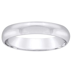 Alyson Layne �����Y �A�N�Z�T���[ �����O Alyson Layne Men's 10k White Gold 4 mm Half Round Wedding Band 10k White Gold �z���C�g