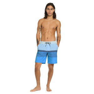 �n�[���[ �����Y ���� �n�[�t�p���c�E�V���[�c Men's Hurley 7.5 Striped Swim Trunks Aquafier �X�g���C�v