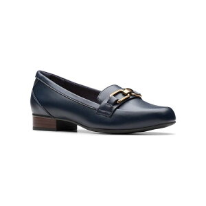 �N���[�N�X ���f�B�[�X �V���[�Y �X���b�|���E���[�t�@�[ ���U�[ Clarks Juliet Echo Women's Leather Slip-On Loafers Navy Leather �l�C�r�[