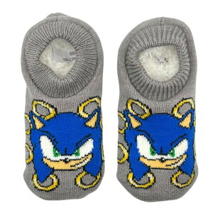 �A�j���L�����N�^�[ ���f�B�[�X �V���[�Y �T���_�� Licensed Character Boys 4-20 Sonic Single Cuff Slipper Socksonic