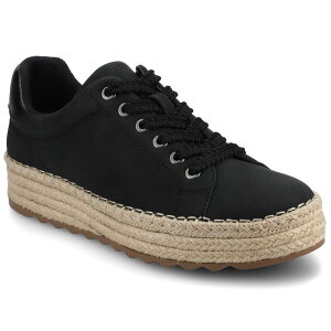 �W���[�j�[ ���f�B�[�X �V���[�Y �X�j�[�J�[ ���[�X Journee Cosima Women's Lace-Up Round Toe Sneakers Black Graphite �u���b�N