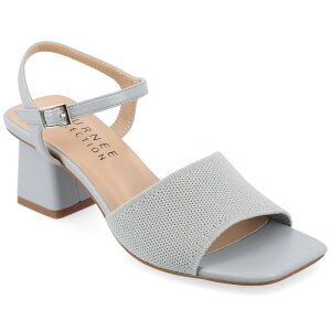 �W���[�j�[ ���f�B�[�X �V���[�Y �T���_�� �j�b�g �q�[�� Journeevylinn Medium & Wide Width Knit Block Heel Women's Dressandals Blue �u���[