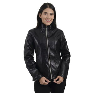 �i�C���E�F�X�g ���f�B�[�X �A�E�^�[ �W���P�b�g�E�u���]�� ���U�[ Women's Nine West Classic Faux-Leather Biker Jacket Black �u���b�N