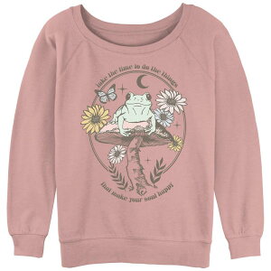 �A�j���L�����N�^�[ ���f�B�[�X �g�b�v�X T�V���c �O���t�B�b�N Licensed Character Juniors' Take The Time To Do The Things That Make Your Soul Happy Graphic Pullover Desert Pink �s���N