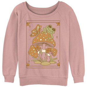 �A���u�����f�b�h ���f�B�[�X �g�b�v�X T�V���c �p�C�� �O���t�B�b�N Unbranded Juniors' Froggy Card Slouchy Terry Graphic Pullover Desert Pink �s���N