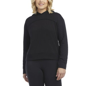 �_���X�L�� ���f�B�[�X �A�E�^�[ �p�[�J�[�E�X�E�F�b�g �L���e�B���O Women's Danskin Quilted Crop Hoodie Black Salt �u���b�N