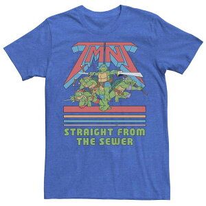�A�j���L�����N�^�[ �����Y �g�b�v�X T�V���c �O���t�B�b�N Licensed Character Men's Teenage Mutant Ninja Turtlestraight From The Sewer Graphic Tee Royal Heather �w�U�[