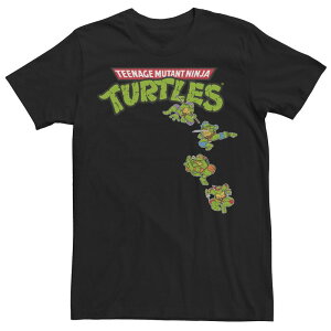 �A�j���L�����N�^�[ �����Y �g�b�v�X T�V���c �O���t�B�b�N Licensed Character Men's Teenage Mutant Ninja Turtles Turtle Clan Graphic Tee Black �u���b�N
