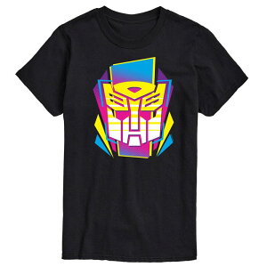 �A�j���L�����N�^�[ �����Y �g�b�v�X T�V���c Licensed Character Men's Transformers Halftone Icon Autobotee Black �u���b�N