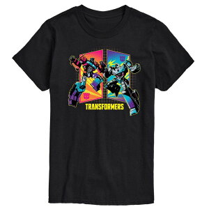 �A�j���L�����N�^�[ �����Y �g�b�v�X T�V���c Licensed Character Men's Transformers OPT Vs MEG Clash Tee Black �u���b�N