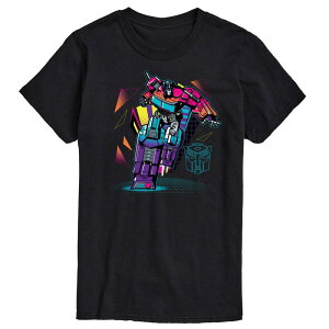 �A�j���L�����N�^�[ �����Y �g�b�v�X T�V���c Licensed Character Men's Transformers Optimus Run Tee Black �u���b�N