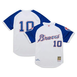 �~�b�`�F��&�l�X �����Y �g�b�v�X T�V���c �W���[�W�[ Men's Mitchell & Ness Chipper Jones White Atlanta Braves 2004 Cooperstown Collection Authentic Throwback Jersey Brv White �z���C�g