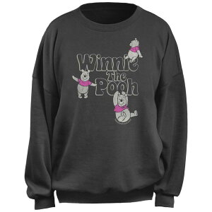 �f�B�Y�j�[ ���f�B�[�X �g�b�v�X T�V���c �t���[�X Disney's Winnie The Pooh Bear Soft Pop Juniors' Fleece Pullover Charcoal �`���R�[��