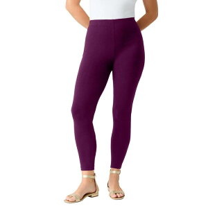 ���A�}���Y ���f�B�[�X �{�g���X �J�W���A���p���c �v���X�T�C�Y �g�[�� �A���N�� Roaman's Women's Plusize Tall Plusize Anklength Essential Stretch Legging Dark Berry