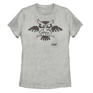 �A�j���L�����N�^�[ ���f�B�[�X �g�b�v�X T�V���c �O���t�B�b�N Licensed Character Juniors' Nintendo Legend Of Zelda Links Awakening Owl Glyph Graphic Tee Athletic Heather �w�U�[