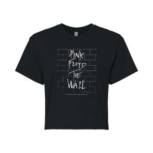 �A�j���L�����N�^�[ ���f�B�[�X �g�b�v�X T�V���c �N���b�v�h �O���t�B�b�N Licensed Character Juniors' Pink Floyd The Wall Black Brick Cropped Graphic Tee Black �u���b�N