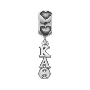 yz SA[g fB[X uXbgEoOEANbg ANZT[ LogoArt Sterling Silver Kappa Alpha Theta Sorority Symbol Charm Grey