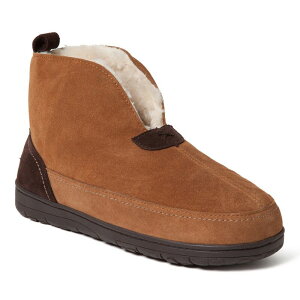 fBAtH[Y Y V[Y T_ XG[h u[c Men's Dearfoams Genuine Suede Notched Boot Chestnut