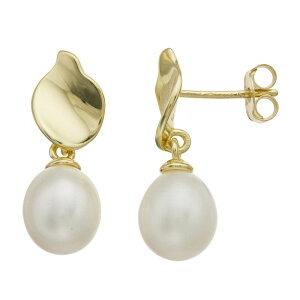 Aufbh fB[X ANZT[ sAXECO Unbranded 14k Gold Over Silver Freshwater Cultured Pearl Double Danglearrings Gold Tone S[h