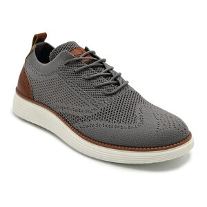 yz AJf~NX Y IbNXtH[h V[Y Akademiks Men's Wingtip Knit Oxford Shoes Gray