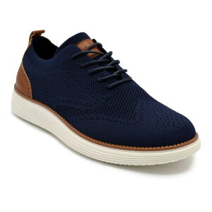 yz AJf~NX Y IbNXtH[h V[Y Akademiks Men's Wingtip Knit Oxford Shoes Navy