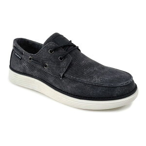 yz AJf~NX Y fbLV[Y V[Y Akademiks Knox Men's Boat Shoes Black