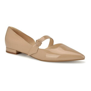 yz iCEFXg fB[X T_ V[Y Nine West Leeza Pointy Women's Toe Slip-On Dress Flats Light Natural Patent