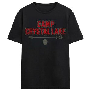 �A�j���L�����N�^�[ �����Y �g�b�v�X T�V���c �O���t�B�b�N Licensed Character Men's Friday The 13th Camp Crystalake Mask & Arrow Graphic Tee No Color