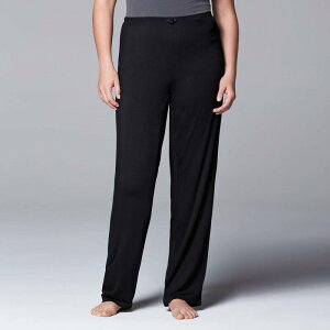 ���F���E�H�� ���f�B�[�X �A���_�[�E�F�A �i�C�g�E�F�A �v���X�T�C�Y �p���c Plusize Simply Vera Wang Pajamas: Basic Luxury Pajama Pants Black �u���b�N