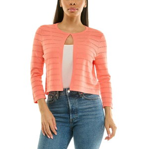 �j�i���I�i���h ���f�B�[�X �A�E�^�[ �j�b�g�E�Z�[�^�[ Women's Nina Leonard Three Quarter Sleeve Bolero Sweater Coral Sunset �R�[����