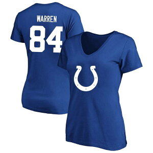 �t�@�i�e�B�N�X ���f�B�[�X �g�b�v�X T�V���c V�l�b�N �v���X�T�C�Y Women's Fanatics Tyler Warren Royal Indianapolis Colts Plusize Name & Number V-Neck T-Shirt Clt Blue �u���[