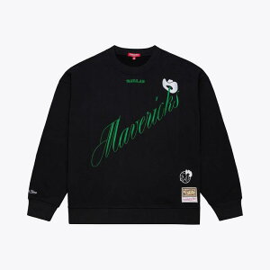 �~�b�`�F��&�l�X ���f�B�[�X �g�b�v�X T�V���c �X�E�F�b�g Women's Mitchell & Ness Black Dallas Mavericks Hardwood Classicscript Lightweight Sweatshirt Mav Black �u���b�N