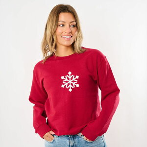Simply Sage Market ���f�B�[�X �g�b�v�X T�V���c �X�E�F�b�g �O���t�B�b�N Simply Sage Market Small Snowflake Puff - Women's Graphic Sweatshirt Cardinal