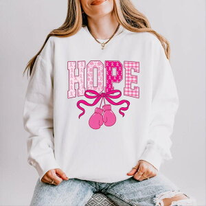 Simply Sage Market ���f�B�[�X �g�b�v�X T�V���c �X�E�F�b�g Simply Sage Market Hope Boxingloves - Women's Lightweight Garment Dyed Sweatshirt White �z���C�g