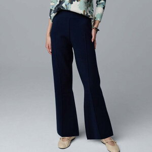���F���E�H�� ���f�B�[�X �{�g���X �J�W���A���p���c �v�` �Z�[�^�[ Petite Simply Vera Wang Sweater Kick Flare Pants Liberty Navy �l�C�r�[