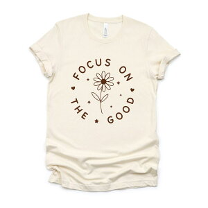 Simply Sage Market ���f�B�[�X �g�b�v�X T�V���c �O���t�B�b�N Simply Sage Market Focus On The Goodaisy - Women'short Sleeve Graphic T-Shirt Cream �N���[��