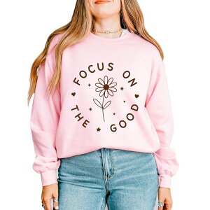 Simply Sage Market ���f�B�[�X �g�b�v�X T�V���c �X�E�F�b�g �O���t�B�b�N Simply Sage Market Focus On The Goodaisy - Women's Graphic Sweatshirt Light Pink �s���N
