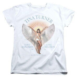 �A�j���L�����N�^�[ ���f�B�[�X �g�b�v�X T�V���c �O���t�B�b�N Licensed Character Juniors' Tina Turner Lovexplosion Graphic Tee White �z���C�g