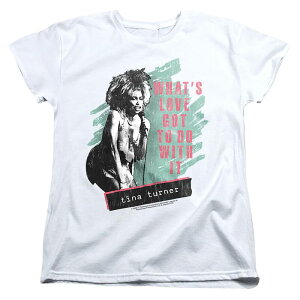 �A�j���L�����N�^�[ ���f�B�[�X �g�b�v�X T�V���c �O���t�B�b�N Licensed Character Juniors' Tina Turner What's Love Goto Do With It Graphic Tee White �z���C�g
