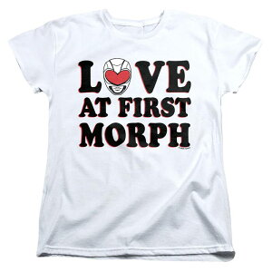 �A�j���L�����N�^�[ ���f�B�[�X �g�b�v�X T�V���c �O���t�B�b�N Licensed Character Juniors' Powerangers Love At First Morph Graphic Tee White �z���C�g