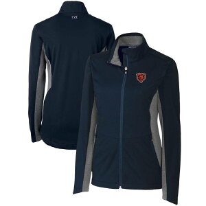 �J�b�^�[�A���h�o�b�N ���f�B�[�X �A�E�^�[ �W���P�b�g�E�u���]�� ���S Women's Cutter & Buck Navy Chicago Bears Throwback Logo Navigate Softshell Full-Zip Jacket Brs Navy �l�C�r�[
